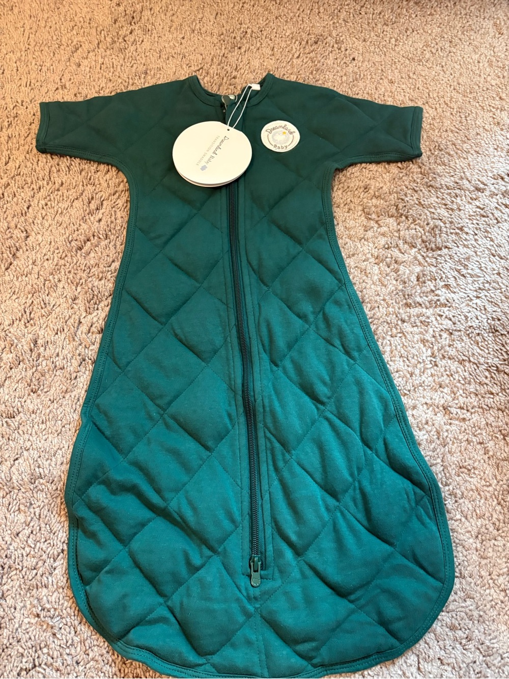 Green Quilted Kids Sleep Sack Pajamas - Brand: blank